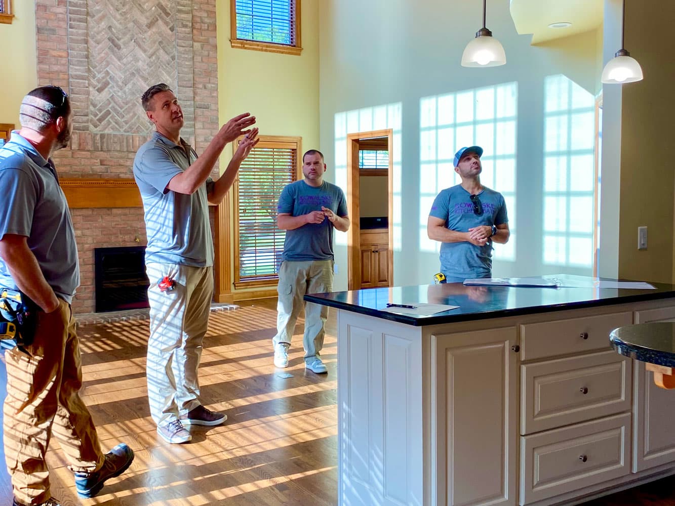 Construction team on site